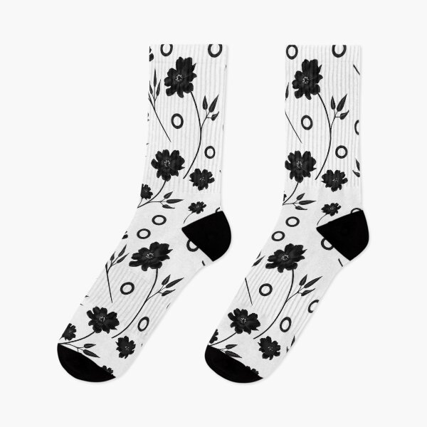 Item preview, Black and white floral  designed and sold by Emendi.
