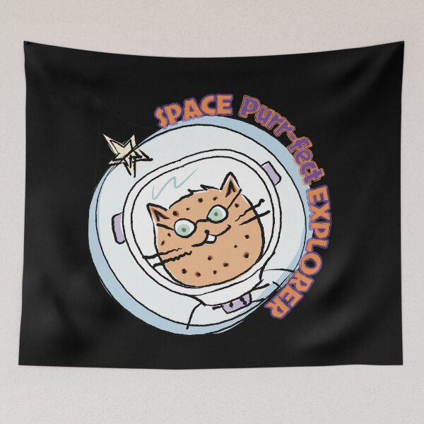 Item preview, Cat Doodles - Astronaut Cat - Space Cat - Captain Cat - Space Purr-fect Explorer designed and sold by ArtFisher.