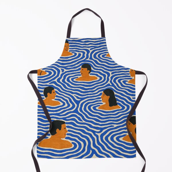 Artikelvorschau, Schwimmer schwimmen auf welligem blauem Wasser Kunst entworfen und verkauft von weirdfishes123.