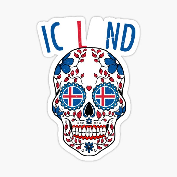 CLASSIC ICELAND FOOTBALL SOCCER SKULL FLAG T-SHIRT Fußball Fan Hooligan Banner