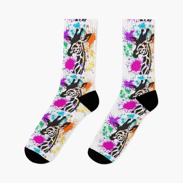 Item preview, Giraffe, Rainbow Splash Colourful Artwork, Animal designed and sold by AASparksDesigns.