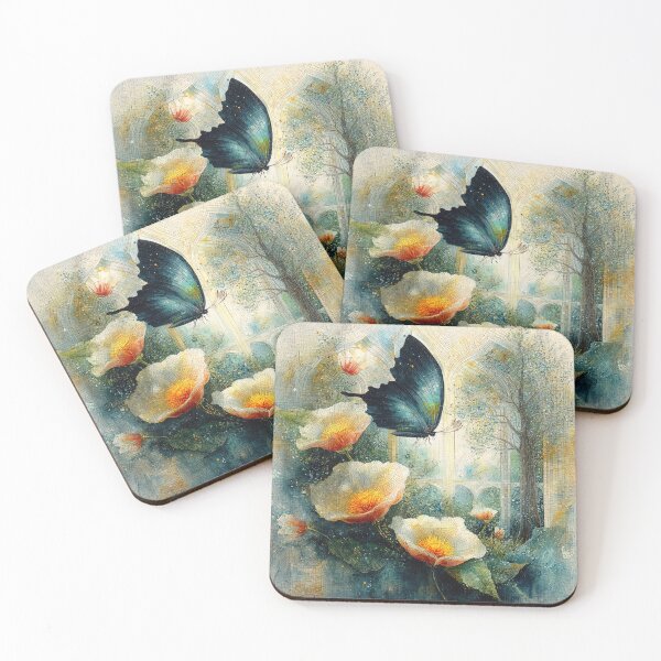 Item preview, Azure Wings in a Golden Bloom designed and sold by bloorose.