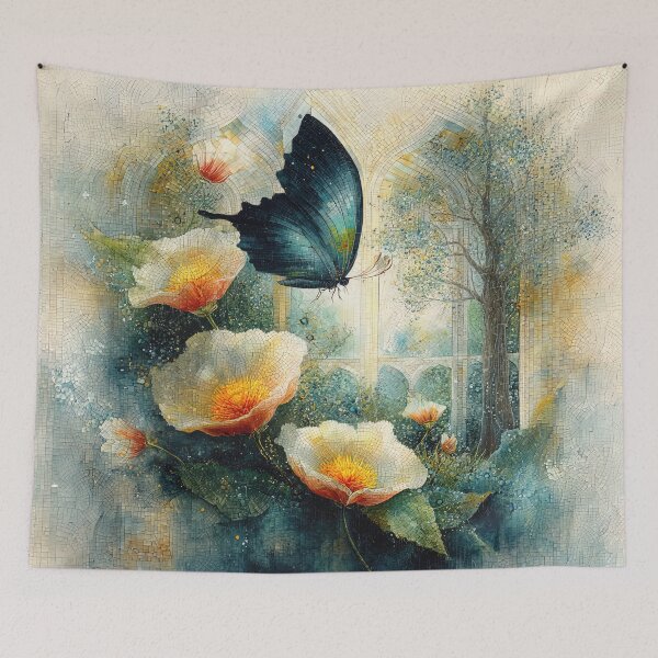 Item preview, Azure Wings in a Golden Bloom designed and sold by bloorose.