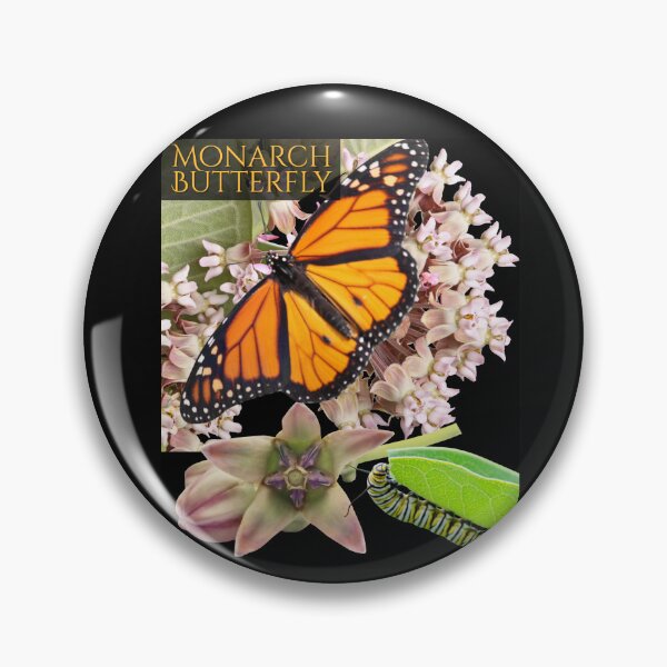 Item preview, Monarch Butterfly & Caterpillar With Milkweed Colorful Design designed and sold by EarthArtDesigns.