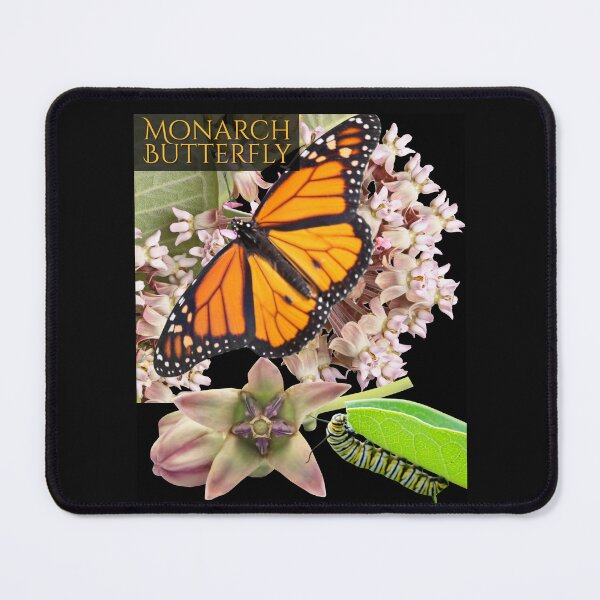 Item preview, Monarch Butterfly & Caterpillar With Milkweed Colorful Design designed and sold by EarthArtDesigns.