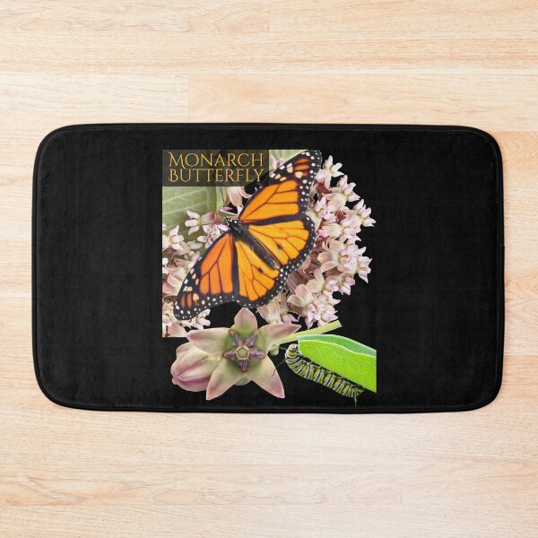 Item preview, Monarch Butterfly & Caterpillar With Milkweed Colorful Design designed and sold by EarthArtDesigns.