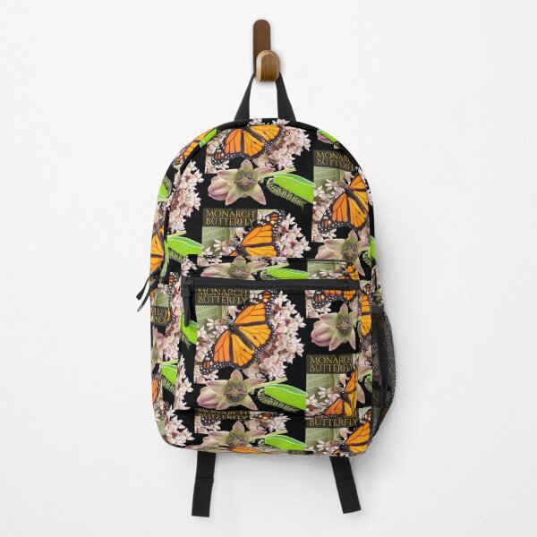 Item preview, Monarch Butterfly & Caterpillar With Milkweed Colorful Design designed and sold by EarthArtDesigns.