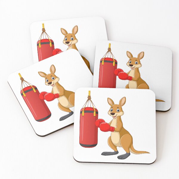 Item preview, Animated kangaroo with red boxing glovesand a red boxing bag designed and sold by Danler.