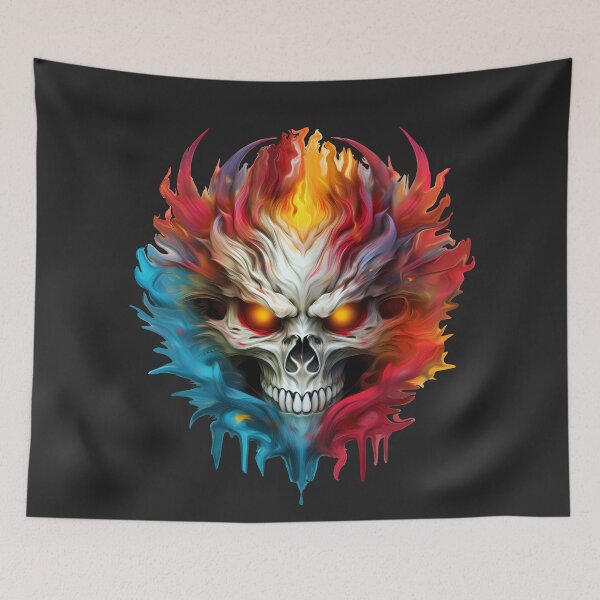 Item preview, Skull on Fire designed and sold by rainsdesigns.