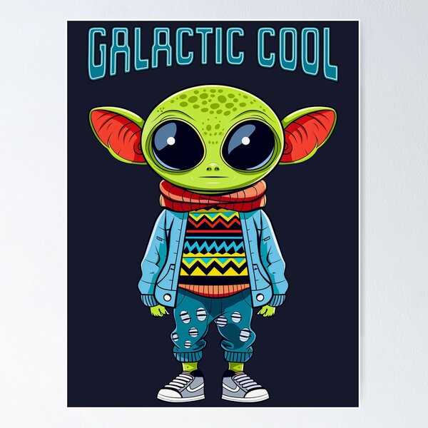 Item preview, Galactic Cool – Retro Alien Vibes designed and sold by SteadyRolling.