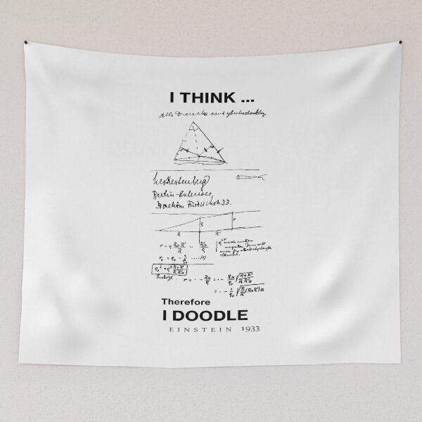 Item preview, Einstein’s 1933 Relativity Doodle - I Think, Therefore I Doodle designed and sold by Daniel Hagerman.