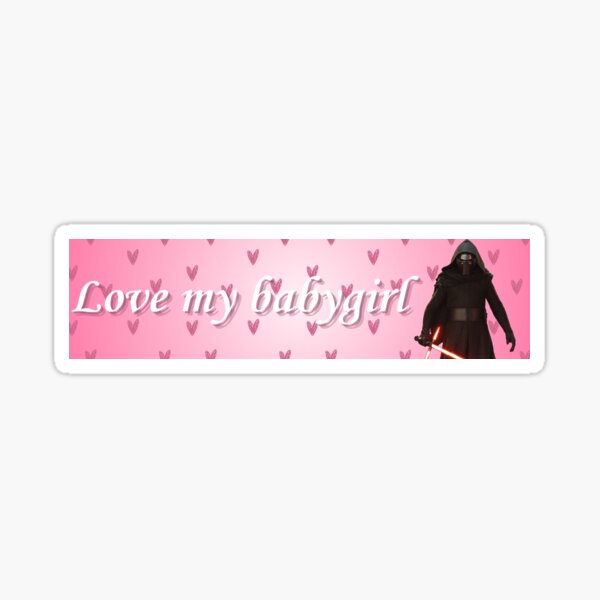 Aperçu de l'œuvre Kylo Ren Babygirl (Autocollant drôle pour pare-chocs) créée et vendue par AnnieBabie.