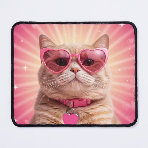 Item preview, Stylish Cat in Heart Sunglasses designed and sold by -DEEWOLF-.