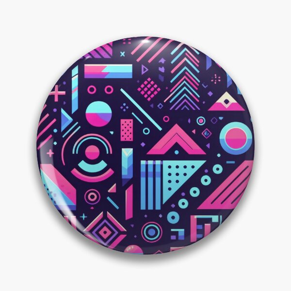 Item preview, Geometric Electric Gaming Neon Cyber Punk 80s Style Pattern designed and sold by JohnnyVillas.