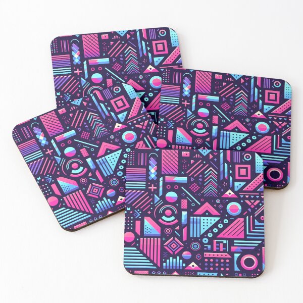 Item preview, Geometric Electric Gaming Neon Cyber Punk 80s Style Pattern designed and sold by JohnnyVillas.