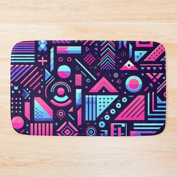 Item preview, Geometric Electric Gaming Neon Cyber Punk 80s Style Pattern designed and sold by JohnnyVillas.