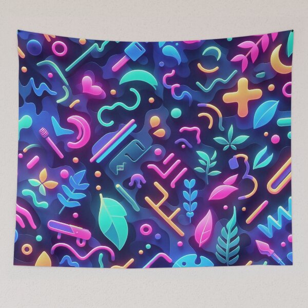 Item preview, Abstract Neon Glow Gamers Paradize Purple, Pink Blue and Orange Tones designed and sold by JohnnyVillas.