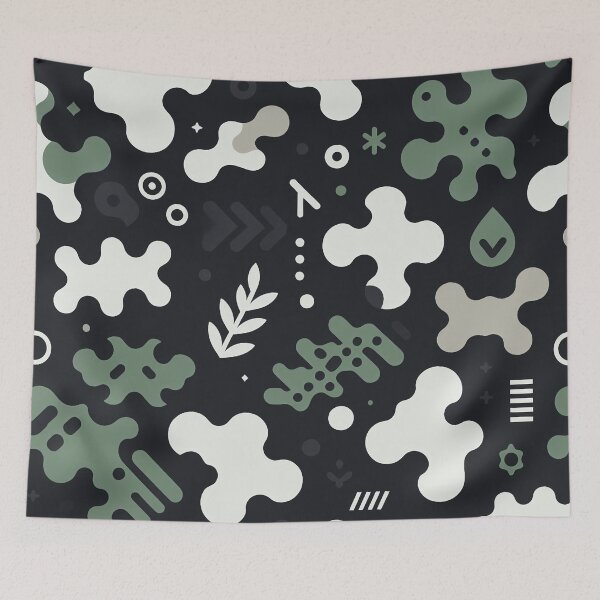 Item preview, Geometric Fusion Military Green Tones Camouflage designed and sold by JohnnyVillas.