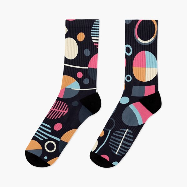 Item preview, Geometric Architectural 70s Fusion Pattern Blue Pink and Orange Tones designed and sold by JohnnyVillas.