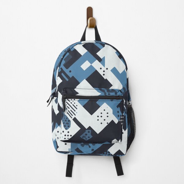 Item preview, Geometric Abstract Urban Blue and White Camouflage designed and sold by JohnnyVillas.