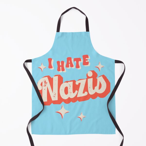 Item preview, I Hate Nazis Retro T-Shirts Hoodies Hats Pins Stickers Magnets Mugs Anti Nazis Anti Trump Elon Musk Anti MAGA Alt Right White Supremacists Fuck Nazis Gifts Tees designed and sold by allfreelance.