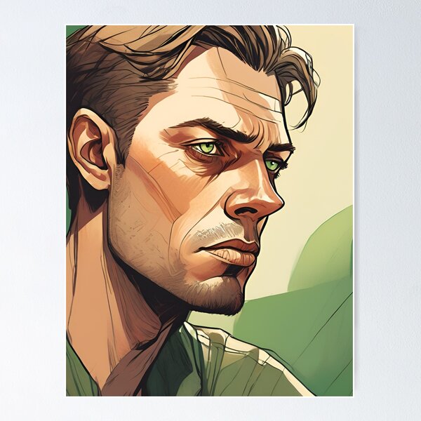 Item preview, Man portrait designed and sold by Ricewantstea.