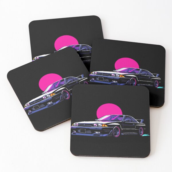 Item preview, R32 Skyline Vaporwave Sunset Art designed and sold by TheArtOfCar.