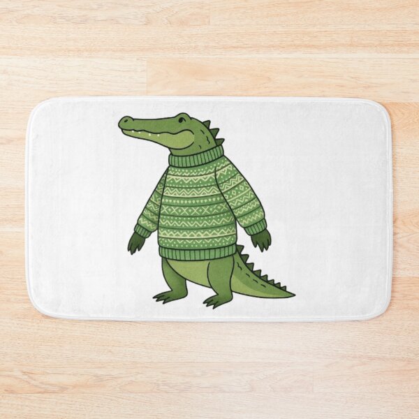 Item preview, Cute and Cozy Christmas Crocodile in Fair Isle Sweater designed and sold by Pop-clothes.