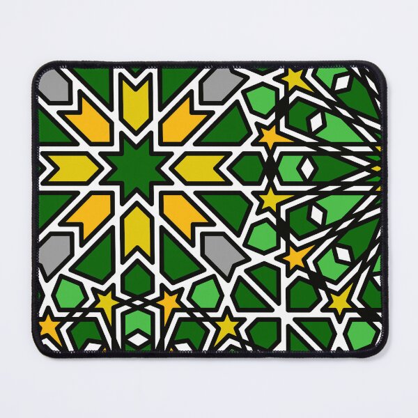 Item preview, Moroccan Mosaic in Green and Yellow designed and sold by Tarjiart.