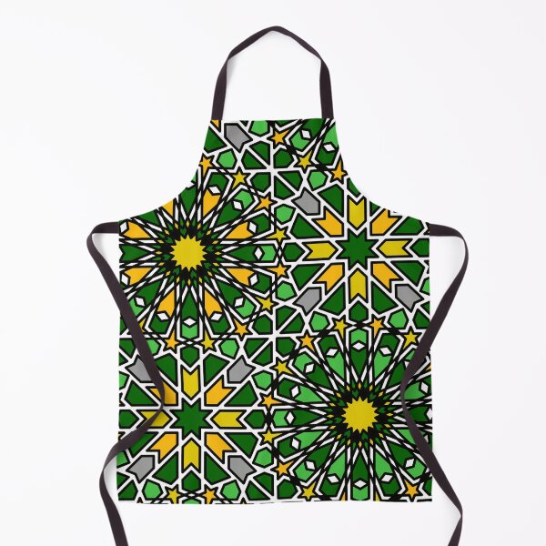 Item preview, Moroccan Mosaic in Green and Yellow designed and sold by Tarjiart.