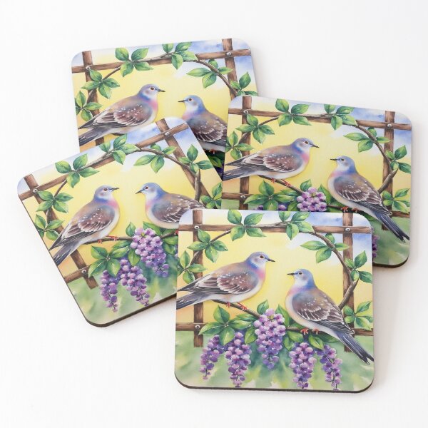 Item preview, Serene Companionship: Birds in Bloom designed and sold by Nimrodious.