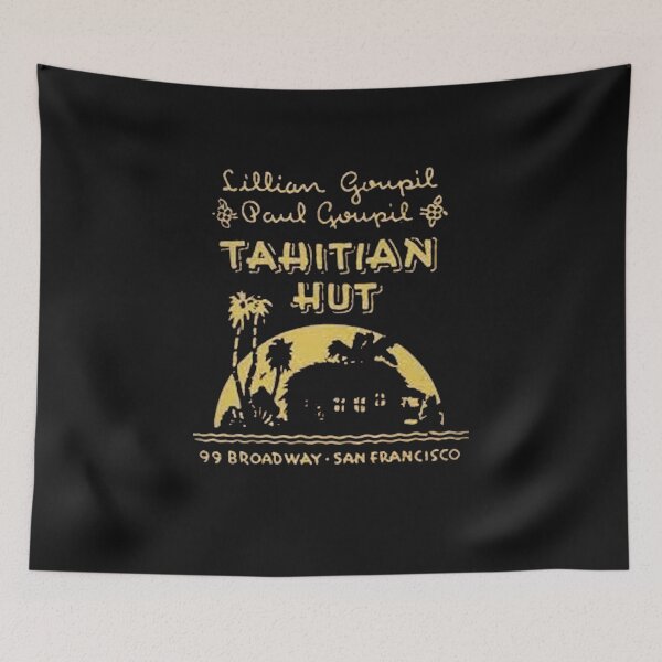 Item preview, Vintage Tahitian Hut - San Francisco, California designed and sold by QuayTradingCo.