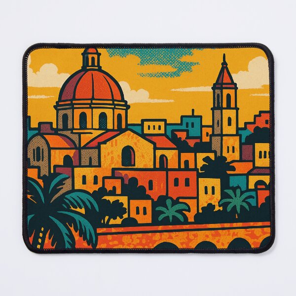 Item preview, Colorful Retro Pop Art of Santo Domingo | Vibrant Dominican Republic Cityscape | Vintage-Inspired Urban Art | Bold and Bright Caribbean Vibes | Nostalgic Travel Aesthetic designed and sold by PaintedPixels01.