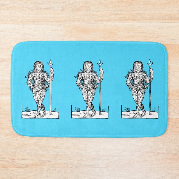 Item preview, Seventeenth Century Woodcut Engraving of Tattooed Woman designed and sold by Pixelchicken.
