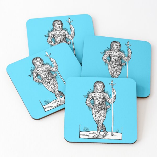 Item preview, Seventeenth Century Woodcut Engraving of Tattooed Woman designed and sold by Pixelchicken.