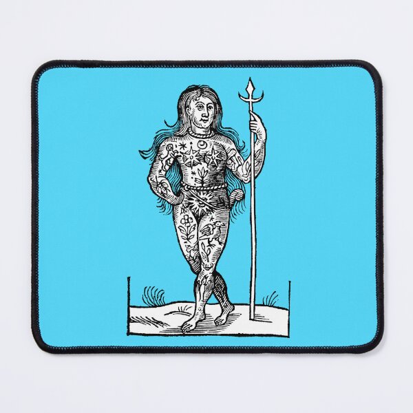 Item preview, Seventeenth Century Woodcut Engraving of Tattooed Woman designed and sold by Pixelchicken.