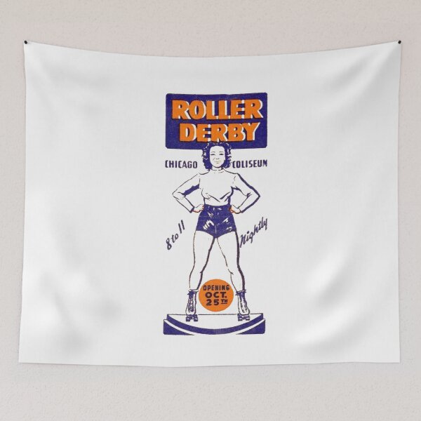 Item preview, Vintage Roller Derby - Chicago Coliseum - Chicago, Illinois designed and sold by QuayTradingCo.