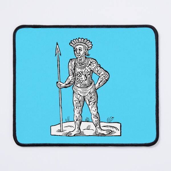 Item preview, Seventeenth Century Woodcut Engraving of Tattooed Man designed and sold by Pixelchicken.