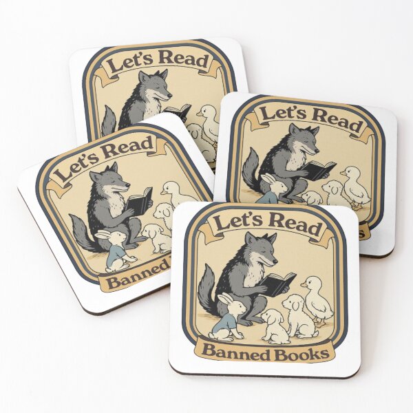 Item preview, Let’s Read Banned Books – Whimsical Wolf and Animal Friends designed and sold by Pop-clothes.