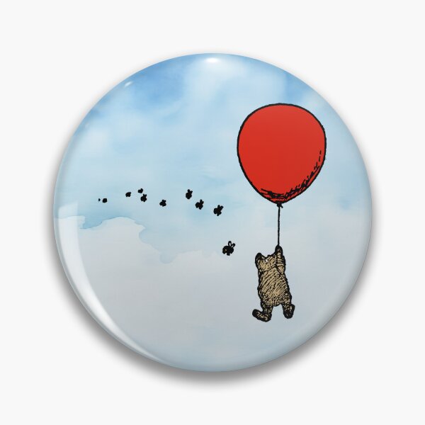 Item preview, Antique Winnie the Pooh Red Balloon and Bees designed and sold by Pixelchicken.