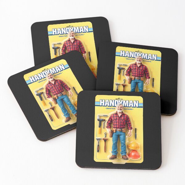 Item preview, Handyman Action Figure – Master of Repairs Vintage Toy Art designed and sold by BrightMint.