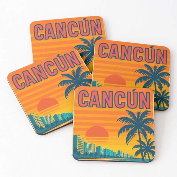 Item preview, Retro Pop Art of Cancun | Bold Colors and Tropical Vibes | Iconic Beach and Resort Landscape | Playful Cancun Art Design | Vibrant Coastal Style designed and sold by PaintedPixels01.