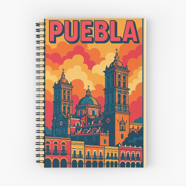 Item preview, Retro Pop Art of Puebla | Vibrant Mexican Cityscape | Bold Colors and Historic Architecture | Playful Puebla Art Design | Colorful Cultural Expression designed and sold by PaintedPixels01.