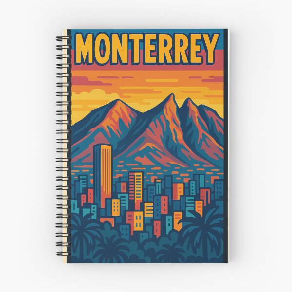 Item preview, Retro Pop Art of Monterrey | Bold Cityscape with Mountain Views | Vibrant Urban Energy and Culture | Playful Modern Art Style | Colorful Mexican City Vibes designed and sold by PaintedPixels01.