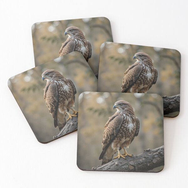 Item preview, majestic hawk perches on a tree branch designed and sold by InezPhotography.