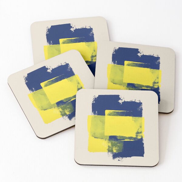 Item preview, Bold Intersection of Yellow and Navy Abstract designed and sold by RobotKiller128.