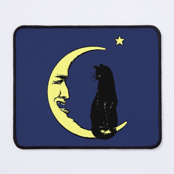 Item preview, Vintage French Man in the Moon and Cat designed and sold by Pixelchicken.