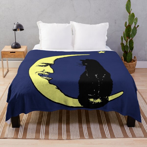 Item preview, Vintage French Man in the Moon and Cat designed and sold by Pixelchicken.