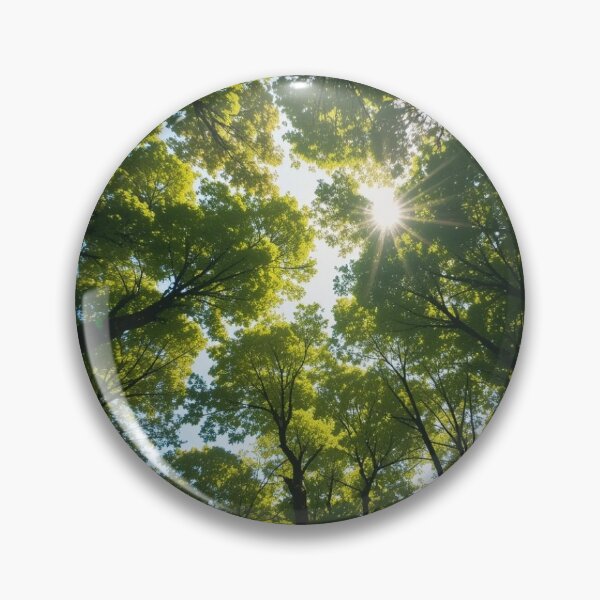 Item preview, Sunlight filters through the lush green canopy of a dense forest designed and sold by InezPhotography.