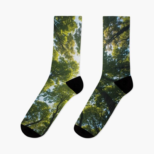 Item preview, Sunlight filters through the lush green canopy of a dense forest designed and sold by InezPhotography.